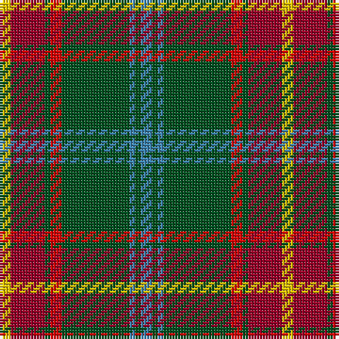Y/4 DR12 G2 R4 G24 B2 G2 B/4 tartan Tartan detail