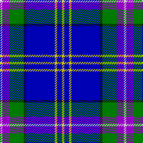 W/4 P12 G24 K4 B48 Y4 B8 Y/4 tartan Tartan detail