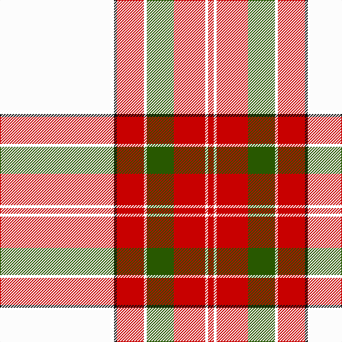 W/160 K4 R38 W4 G38 R44 W4 R/8 tartan Tartan detail