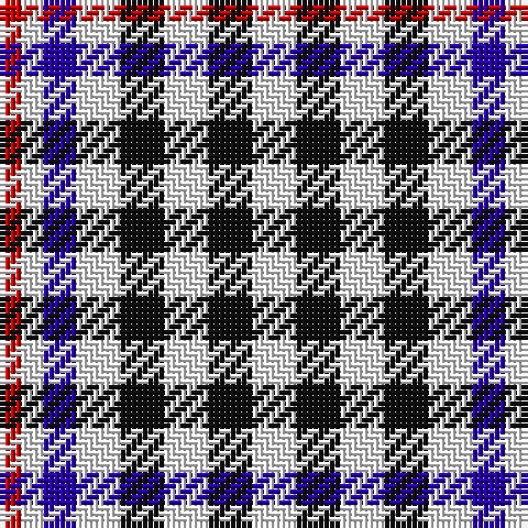 R/4 W4 DB6 W8 K8 W8 K8 W/8 tartan Tartan detail