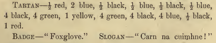 Farquharson of Baldovie: the source's printed listing, scanned