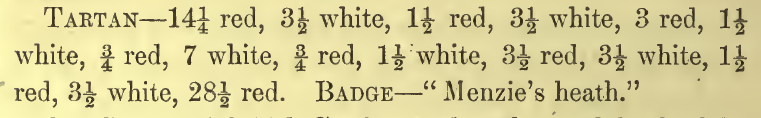Menzies of Pitfoddels: the source's printed listing, scanned