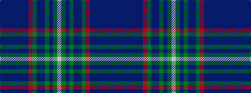 idealised woven sample of pattern BBBBBBBRGBBGBGW