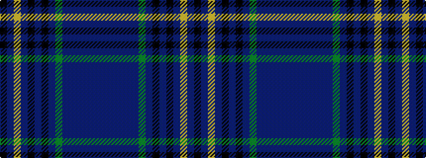idealised woven sample of pattern BBBBBBGBKBKBYBK