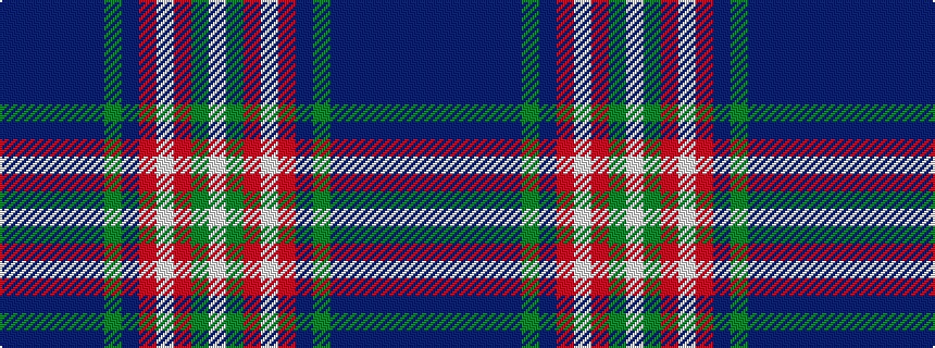 idealised woven sample of pattern BBBBBBGBRWRGW