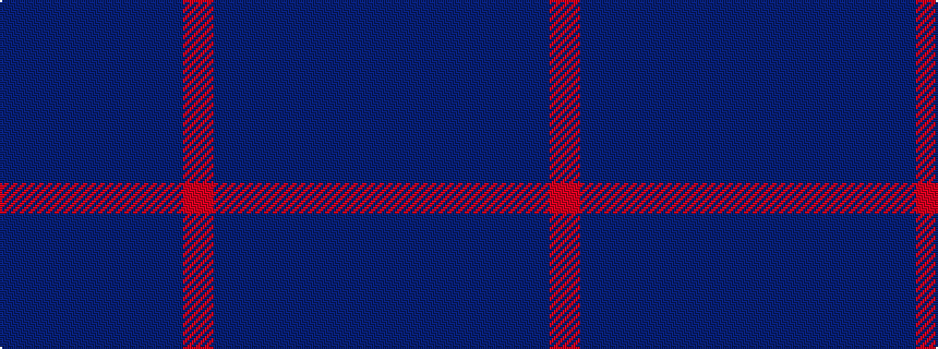 idealised woven sample of pattern BBBBBBR