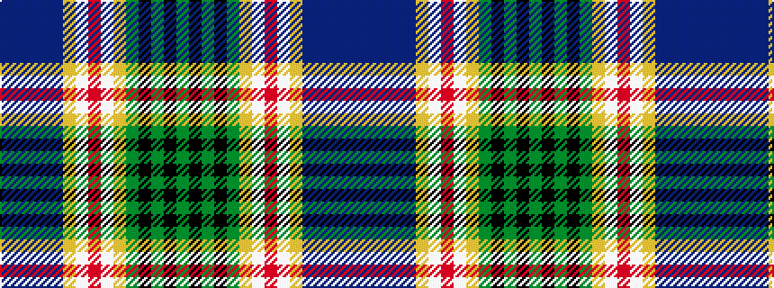 idealised woven sample of pattern BBBBBYWRWYGKGKG