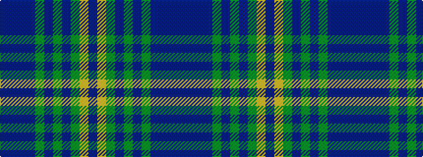 idealised woven sample of pattern BBBBGBGBGYB