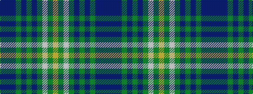 idealised woven sample of pattern BBBGBGBGWGY