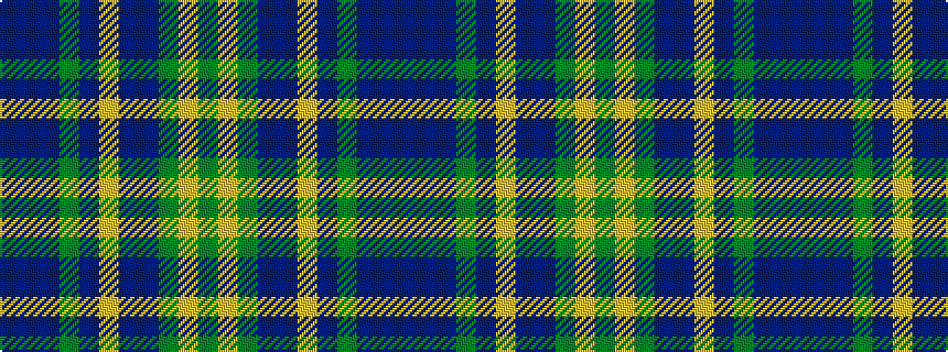 idealised woven sample of pattern BBBGBYBBGYG