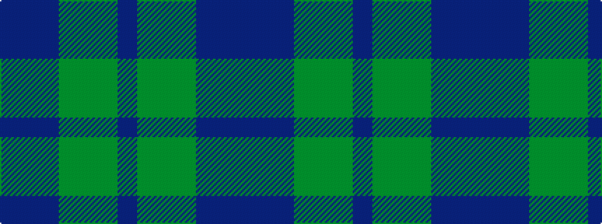 idealised woven sample of pattern BBBGGGB