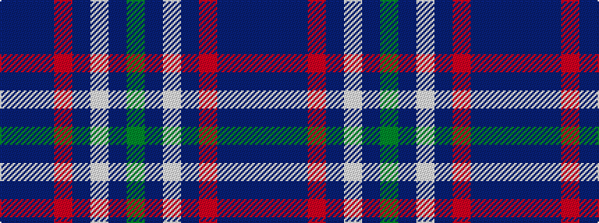 idealised woven sample of pattern BBBRBWBG