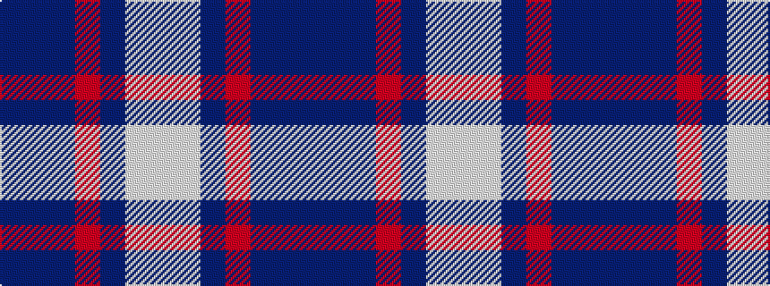 idealised woven sample of pattern BBBRBWW