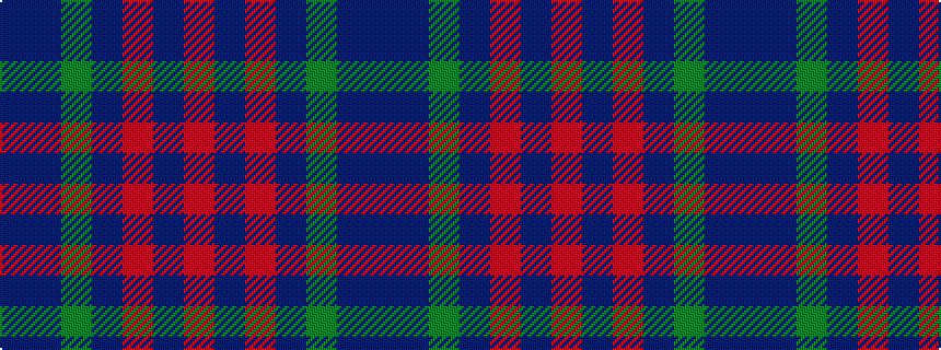 idealised woven sample of pattern BBGBRBR