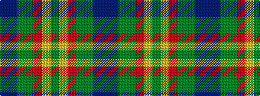 idealised woven sample of pattern BBGGRYG