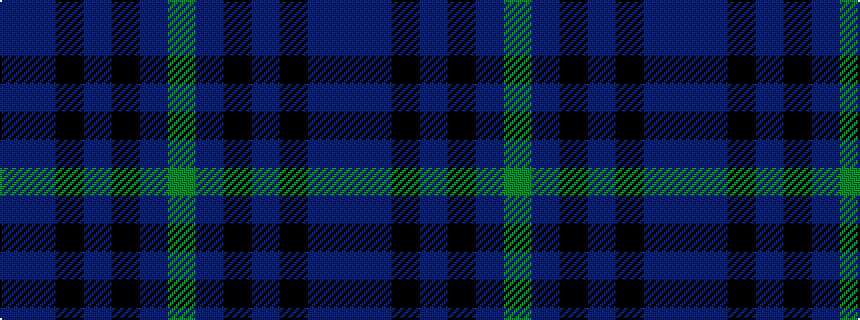idealised woven sample of pattern BBKBKBG