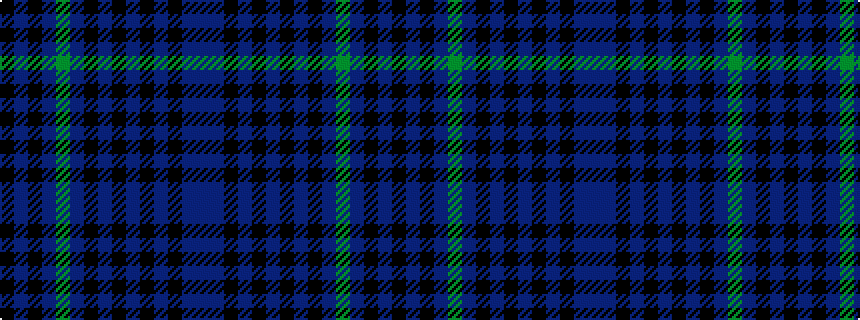 idealised woven sample of pattern BBKBKBKBKBGBKBK