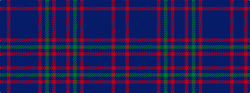 idealised woven sample of pattern BBRBBBBBBBBRBGBRBB