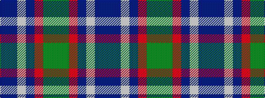 idealised woven sample of pattern BBWBRGG