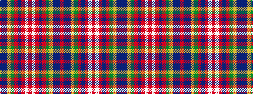 idealised woven sample of pattern BBYGRBRWRWRBRGYBBR