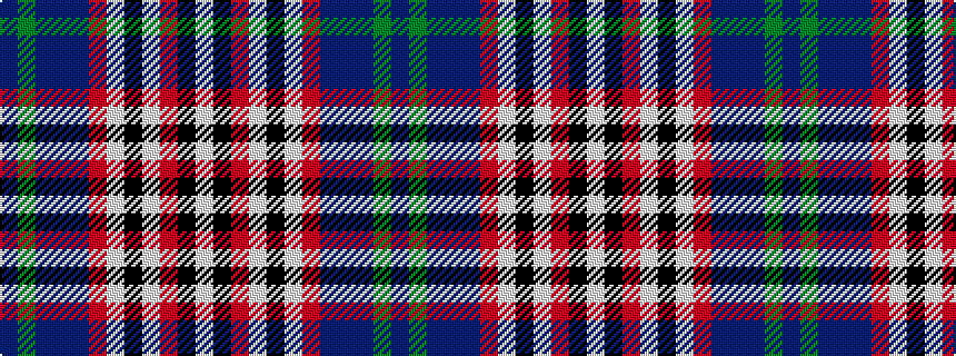 idealised woven sample of pattern BGBBBRWKWRKW