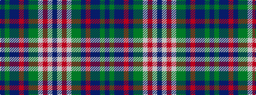 idealised woven sample of pattern BGBBRBGGWRWB