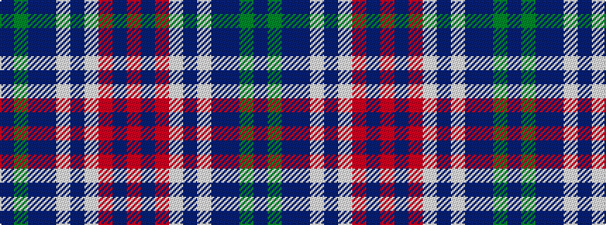 idealised woven sample of pattern BGBBWBWRBR