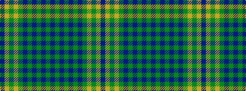 idealised woven sample of pattern BGBGBGBGYGYB