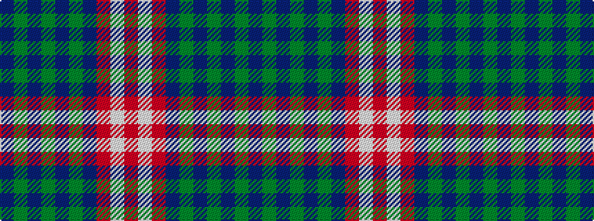 idealised woven sample of pattern BGBGBGBRWR