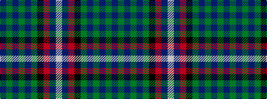 idealised woven sample of pattern BGBGBGKRBW