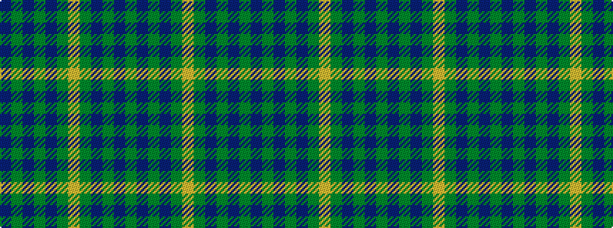 idealised woven sample of pattern BGBGBGYGBGBG