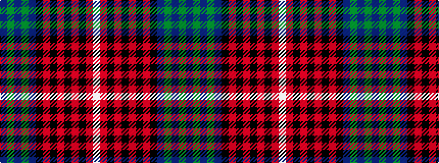 idealised woven sample of pattern BGBGBKRKRKRKRW