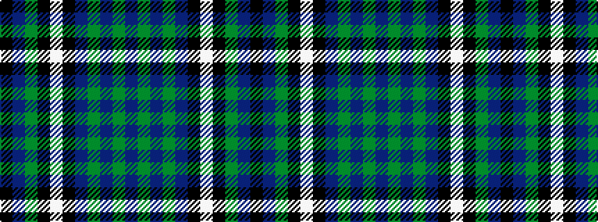 idealised woven sample of pattern BGBGBKWKGBK