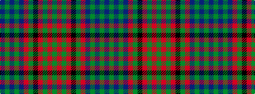 idealised woven sample of pattern BGBGBRGKRGRG