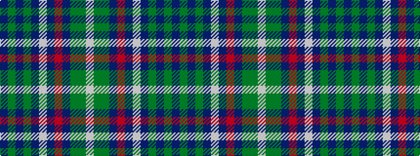 idealised woven sample of pattern BGBGBWBRBGGW