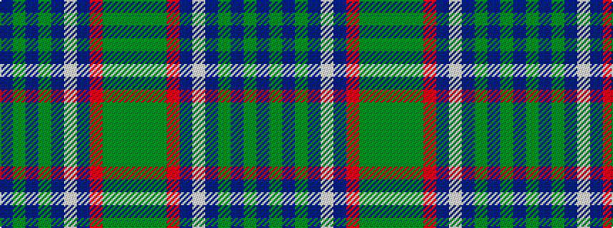 idealised woven sample of pattern BGBGBWBRGGG
