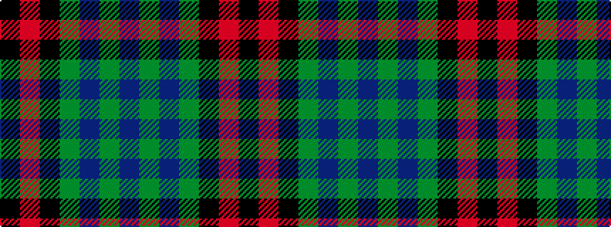 idealised woven sample of pattern BGBGKRK