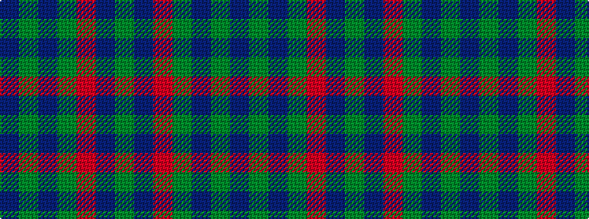 idealised woven sample of pattern BGBGRBG