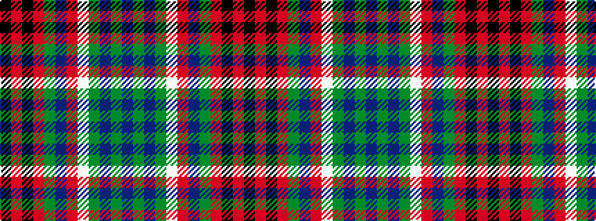 idealised woven sample of pattern BGBGWRBGRKRK