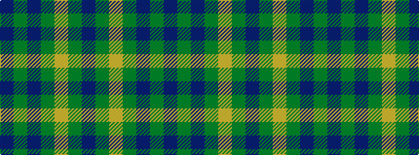 idealised woven sample of pattern BGBGYGB