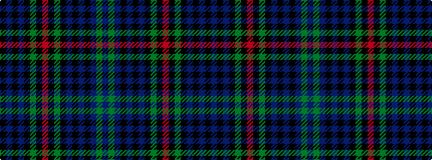 idealised woven sample of pattern BGBKBKBKGKRKGKBKBK
