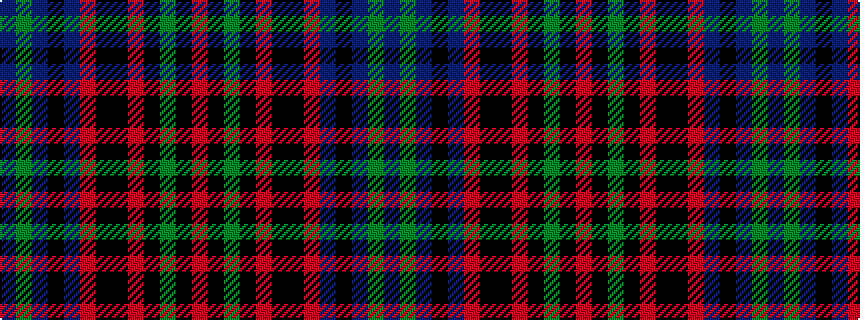 idealised woven sample of pattern BGBKBRKKRKGKR