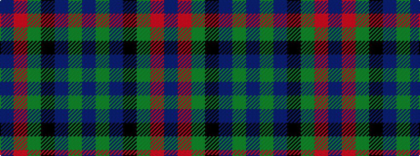 idealised woven sample of pattern BGBKGRB