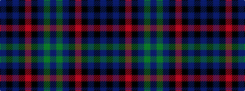 idealised woven sample of pattern BGBKRKBKB