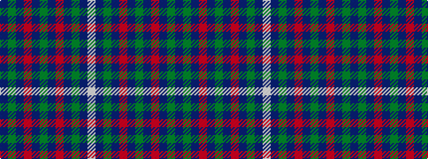 idealised woven sample of pattern BGBRBGBRBGBW