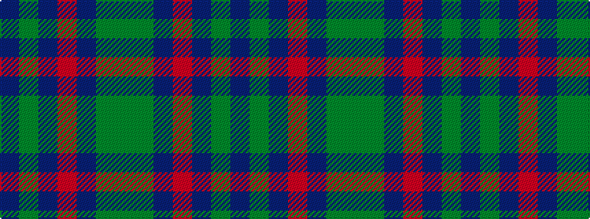 idealised woven sample of pattern BGBRBGG
