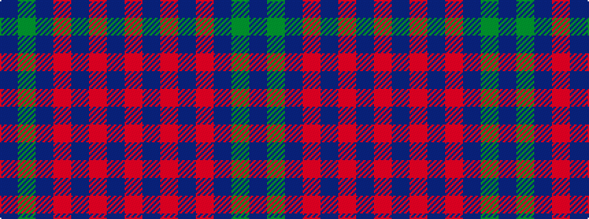 idealised woven sample of pattern BGBRBRBR