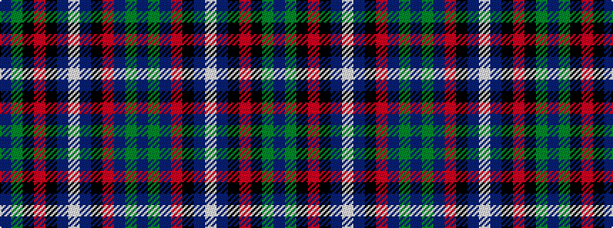 idealised woven sample of pattern BGBRKBWBKRKGB