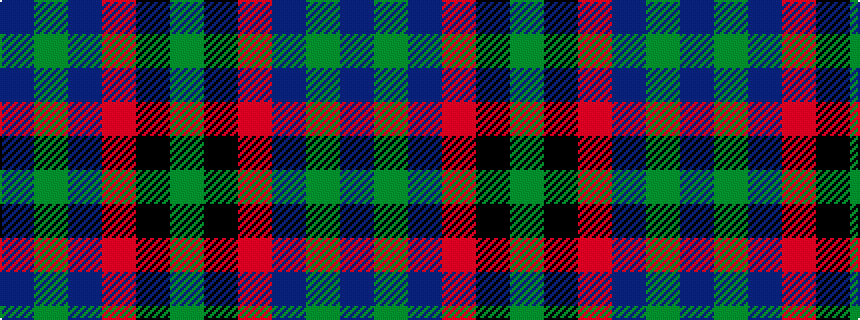 idealised woven sample of pattern BGBRKG