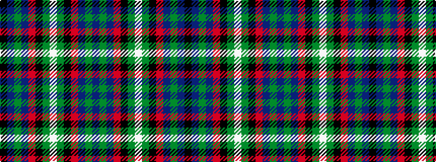 idealised woven sample of pattern BGBRKGWGKRBGBK